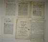 (MEXICO--1700s.) Group of 10 folio religious documents and orations.